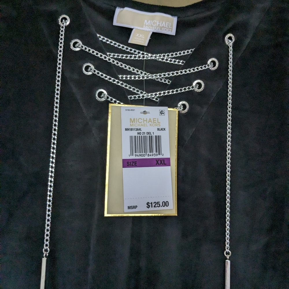 Michael Kors Plus Size Velour Velvet Tunic Dress - XXL - Picture 5 of 9